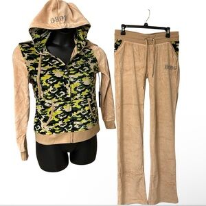 Tan and Green Women's Jumpsuit